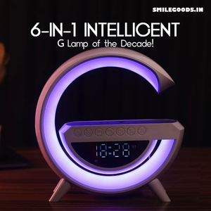 G Lamp with Speaker, Clock and Wireless Charger