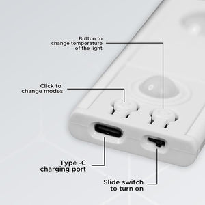 LED PIR Motion Sensor Cabinet  With USB Rechargeble