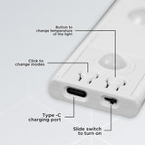 LED PIR Motion Sensor Cabinet  With USB Rechargeble
