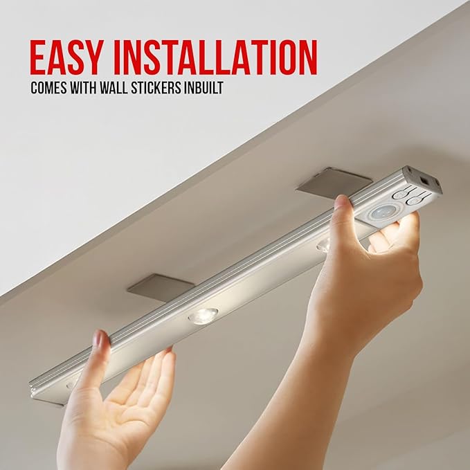 LED PIR Motion Sensor Cabinet  With USB Rechargeble