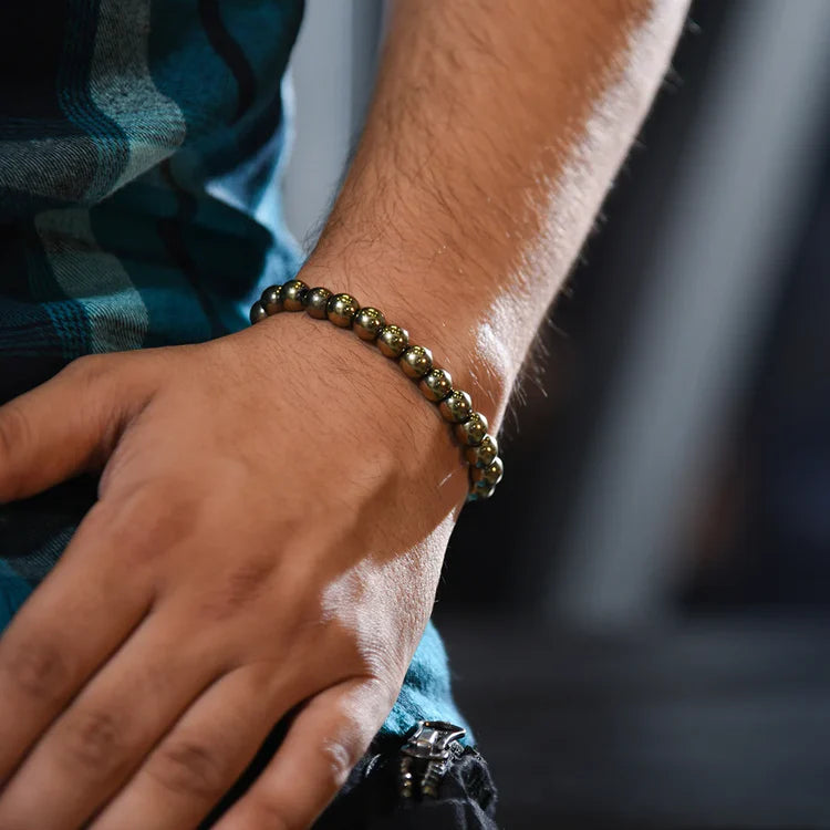Golden Pyrite Bracelet for Money Attraction