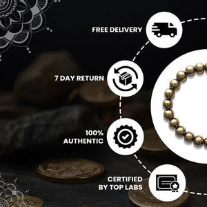 Golden Pyrite Bracelet for Money Attraction